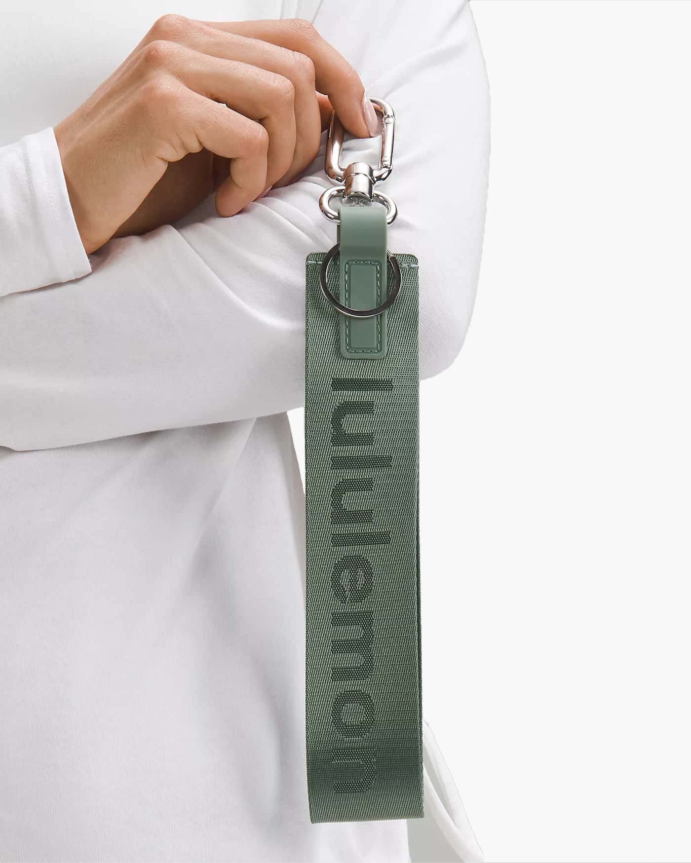 Never Lost Keychain - Grey Eucalyptus/Legacy Green