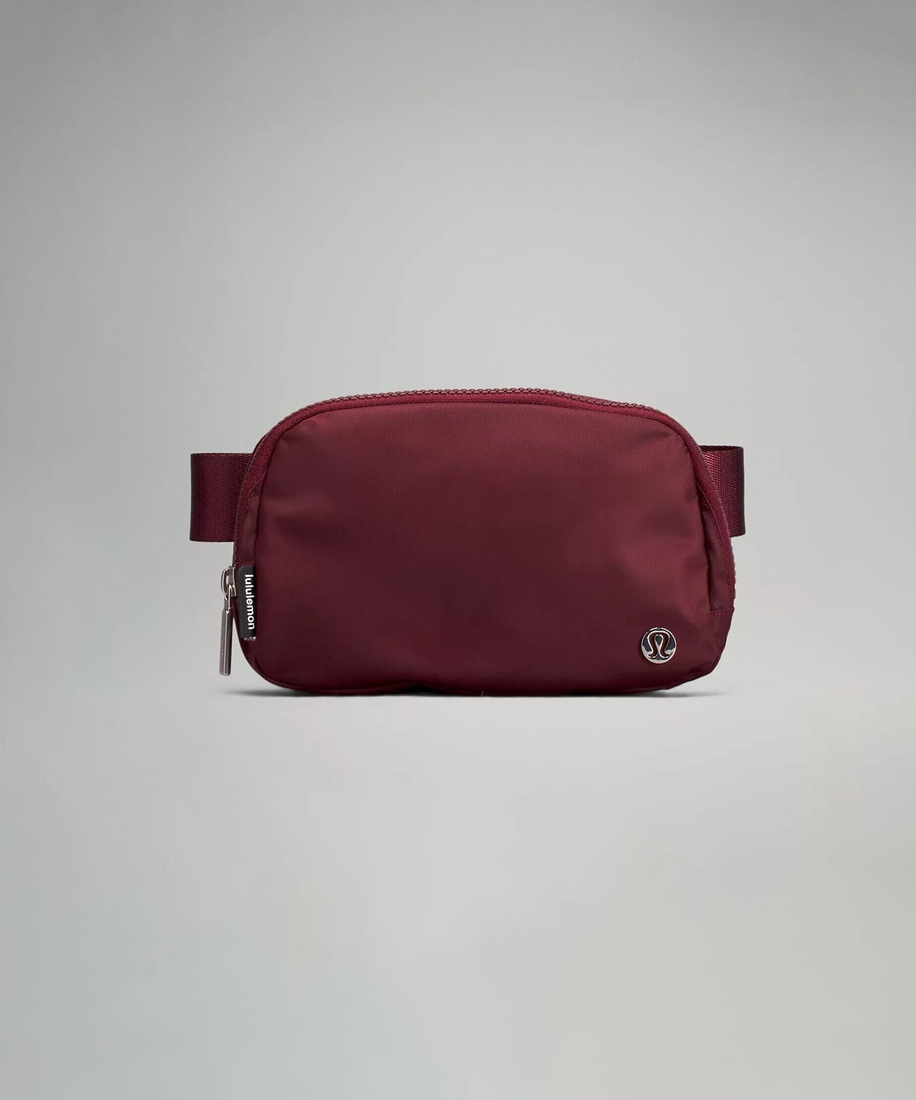 Lululemon Everywhere Belt Bag, Athletica Fanny Packs, Crossbody Gym Bags, Fashion Waist Packs with Adjustable Strap - Maroon