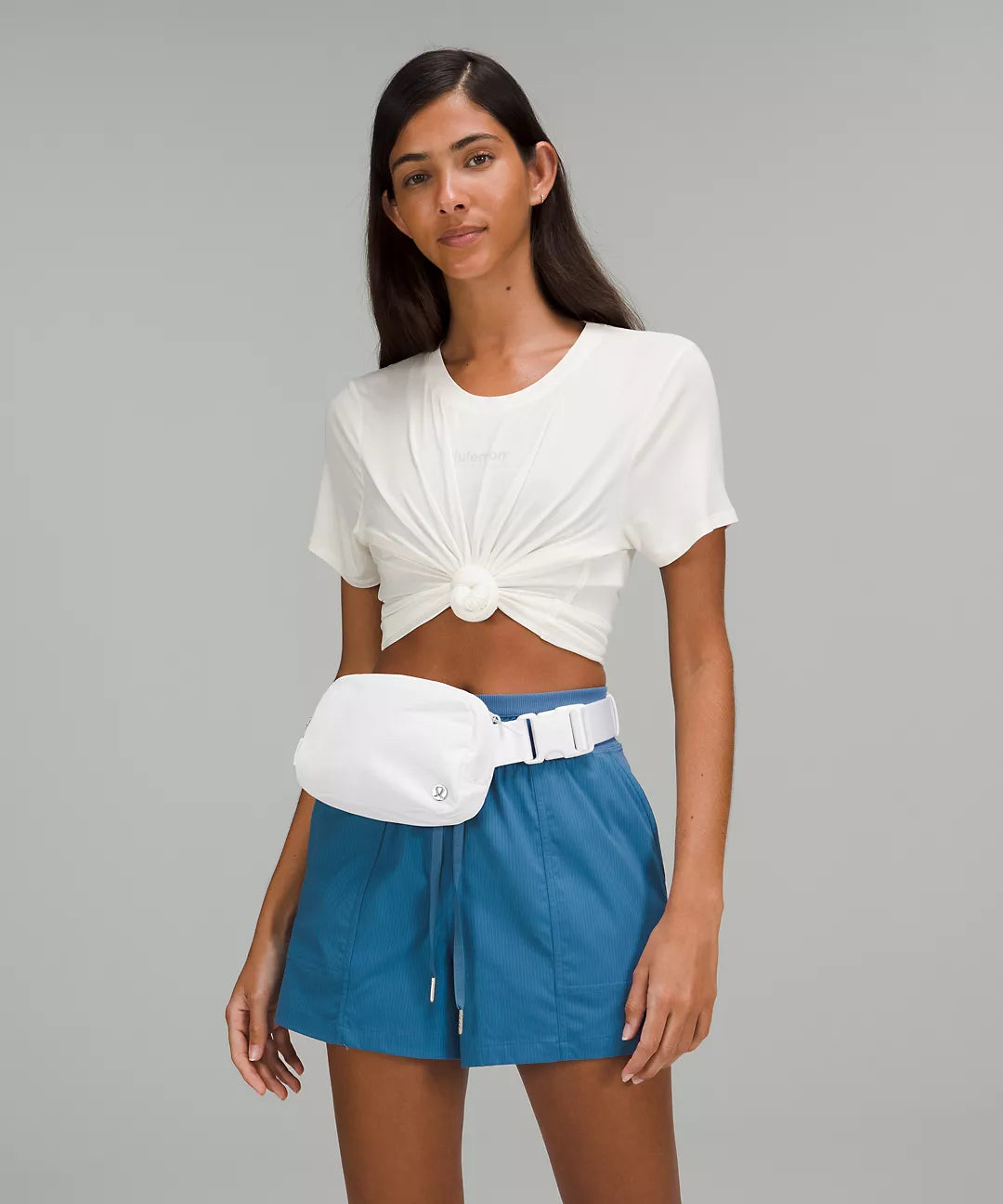 Lululemon Everywhere Belt Bag, Athletica Fanny Packs, Crossbody Gym Bags, Fashion Waist Packs with Adjustable Strap - White