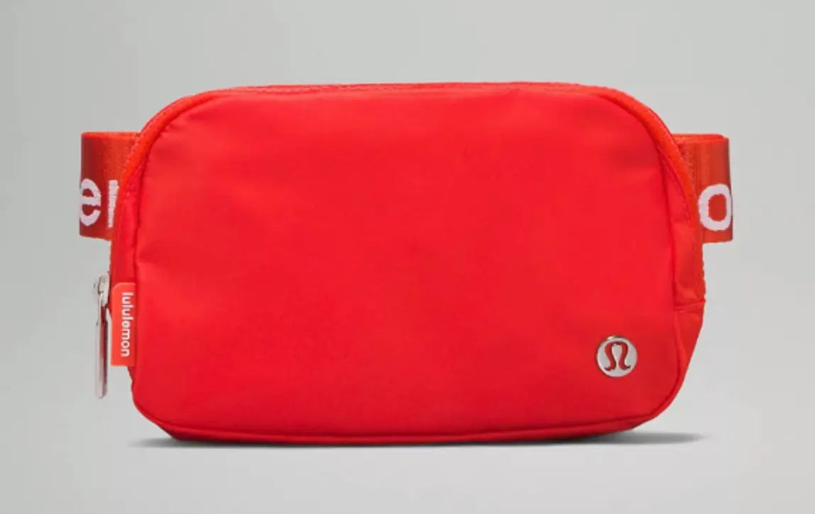 Lululemon Everywhere Belt Bag, Athletica Fanny Packs, Crossbody Gym Bags, Fashion Waist Packs with Adjustable Strap - Solar Orange