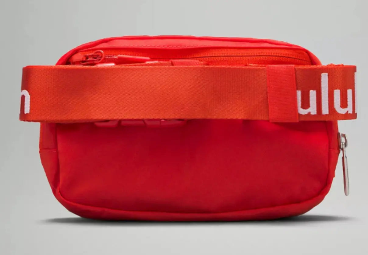 Lululemon Everywhere Belt Bag, Athletica Fanny Packs, Crossbody Gym Bags, Fashion Waist Packs with Adjustable Strap - Solar Orange